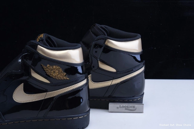 Kicked Out Shoe Store GOLD 1 555088-032 AIR HIGH METALLIC BLACK JORDAN RETRO (2020) 0804